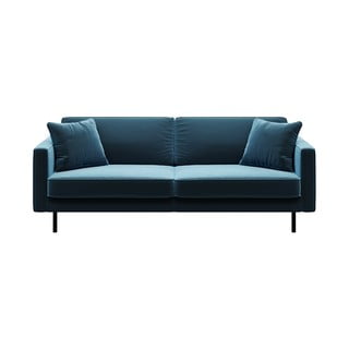 Zils samta dīvāns MESONICA Kobo, 207 cm