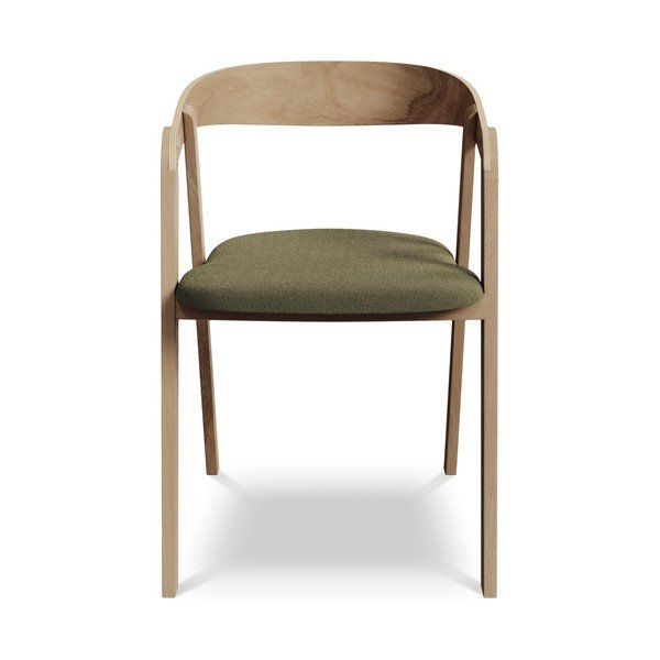 Zaļš masīvkoka ēdamistabas krēsls Erika – Makamii-image-1