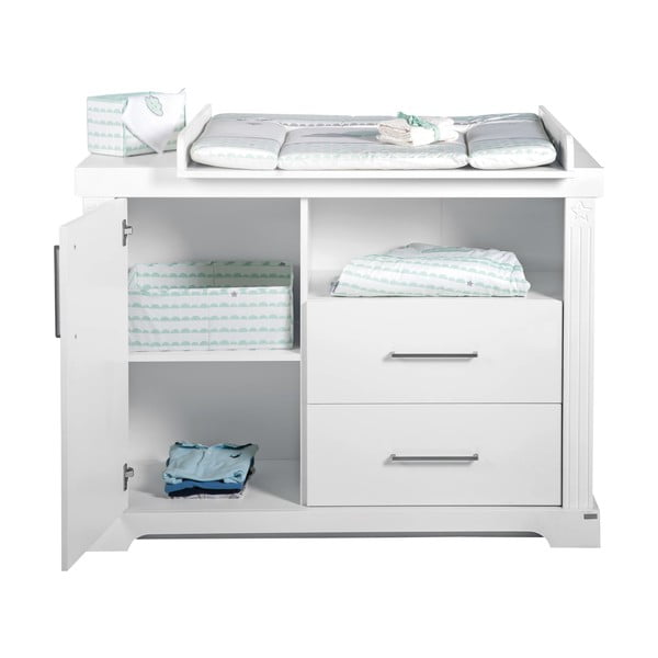 Balta zema bērnu kumode 120x98 cm Maxi – Roba-image-2