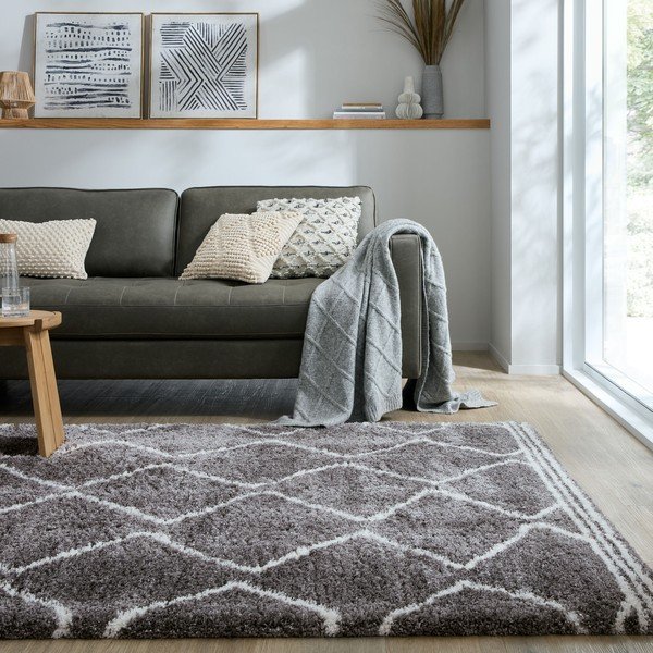 Pelēks paklājs 200x290 cm Riad Berber – Flair Rugs-image-1