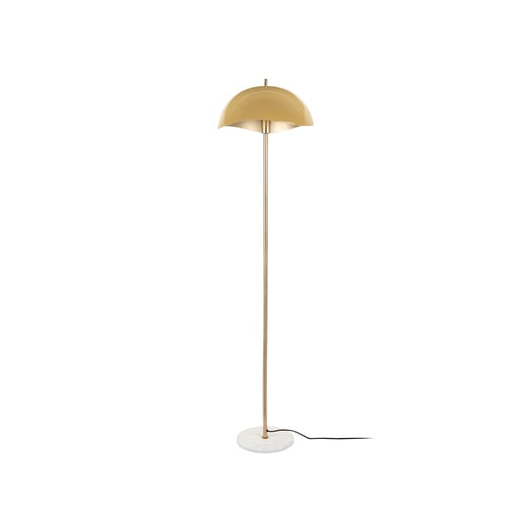 Sinepju dzeltena/zelta krāsas stāvlampa ar metāla abažūru (augstums 154 cm) Waved – Leitmotiv