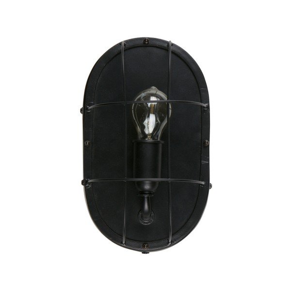 Melna sienas lampa WOOOD Gabber-image-1