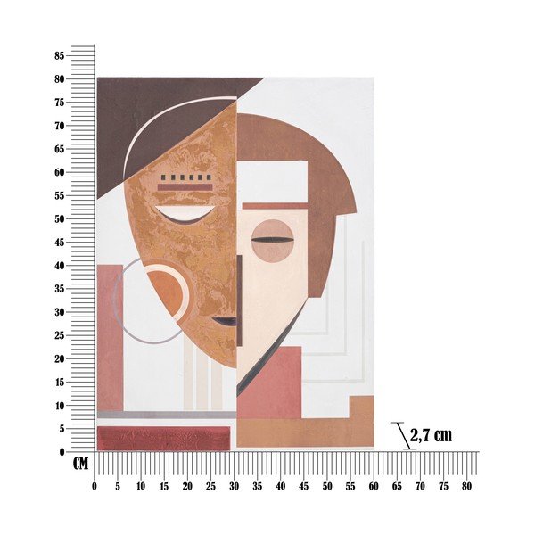 Ar rokām gleznota glezna Mauro Ferretti Ethic Face, 60 x 80 cm-image-3