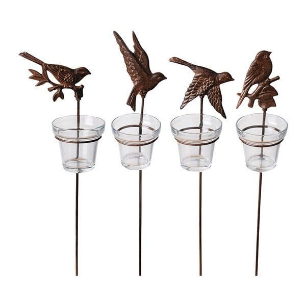 4 svečturu komplekts Esschert Design Birds