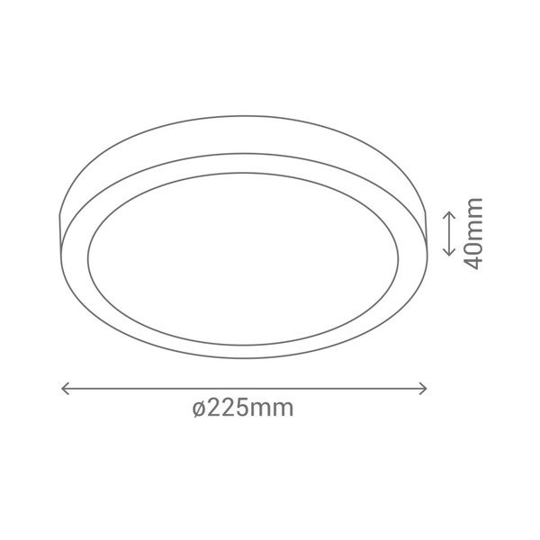 Pelēka apaļa griestu lampa SULION, ø 22,5 cm-image-3