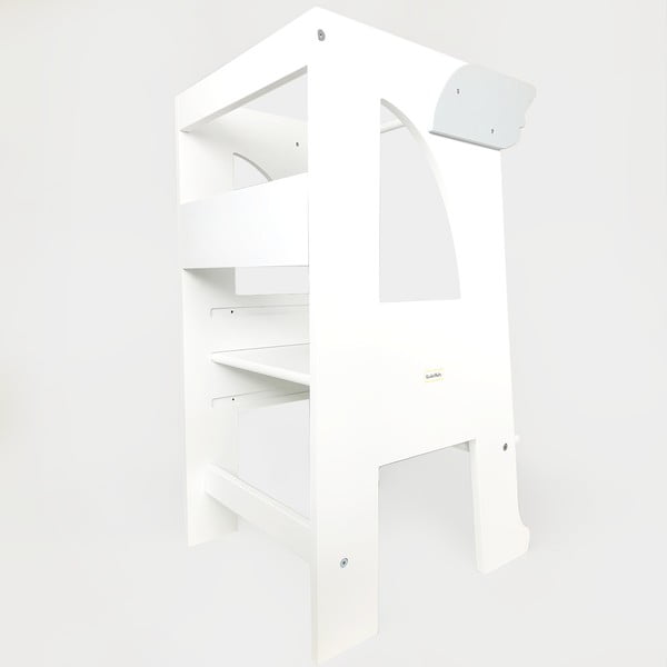 Balta priekšējā aizsargjosla bērnu tornim Montessori – Rocket Baby-image-1