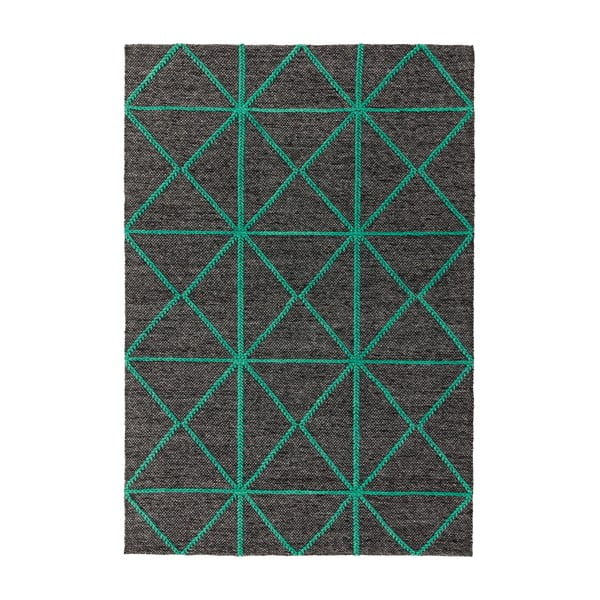 Melns un zaļš paklājs Asiatic Carpets Prism, 120 x 170 cm