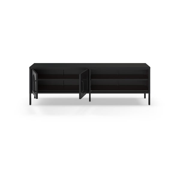 Melns TV galdiņš 160x50 cm Diora – Marckeric-image-2
