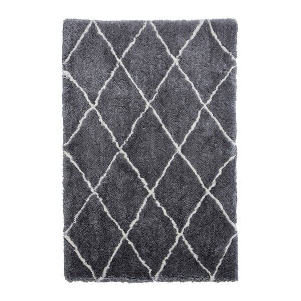 Pelēks un krēmkrāsas ar rokām darināts paklājs Think Rugs Morocco Grey & Cream, 150 x 230 cm