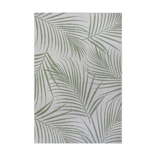 Zaļi pelēks āra paklājs Ragami Flora, 200 x 290 cm