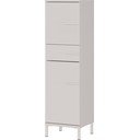 Krēmkrāsas matēts augsts/šaurs vannas istabas skapis 34x123 cm Laurino – Germania