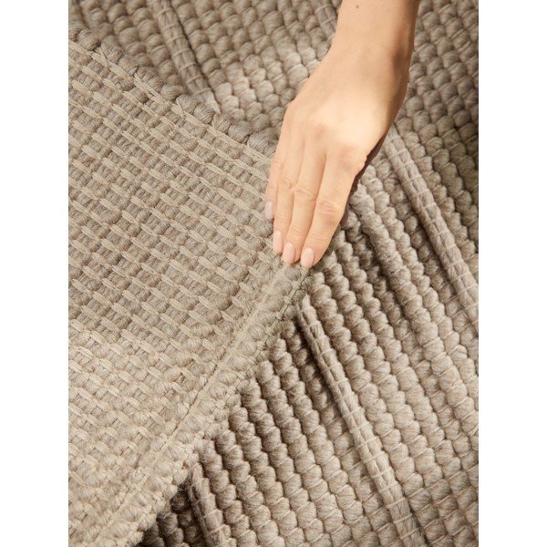 Bēšs ar rokām darināts vilnas celiņa paklājs 80x250 cm Camden Parker – Ted Baker-image-4