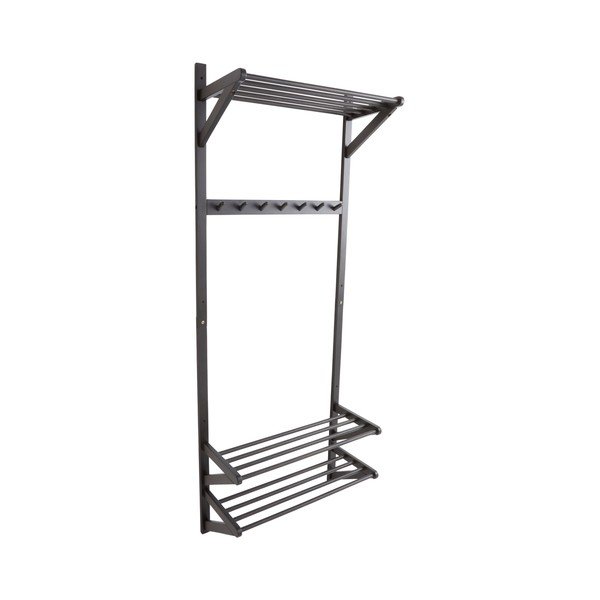 Melna priedes masīvkoka priekšnama iekārta 75x190x32 cm Cole – Jotex