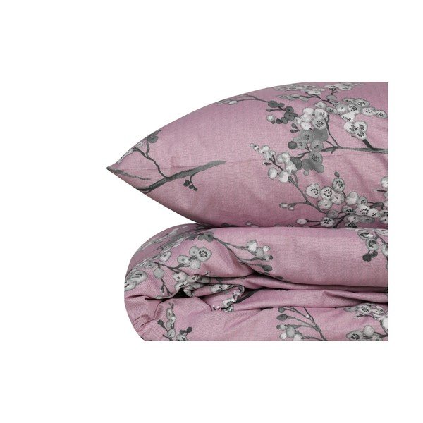 Rozā divguļamā gultas veļa no ranforce kokvilnas 240x220 cm Chicory – Mijolnir-image-3