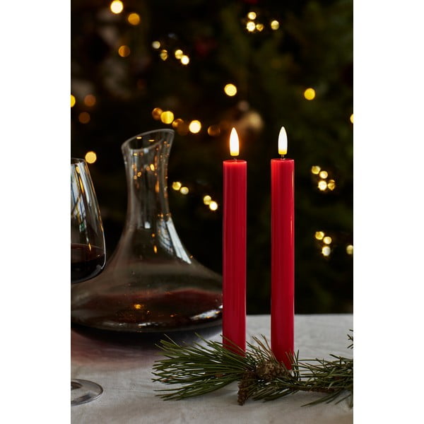 LED svece (2 gab.) uz baterijām (augstums 22 cm) Sille – Sirius-image-1