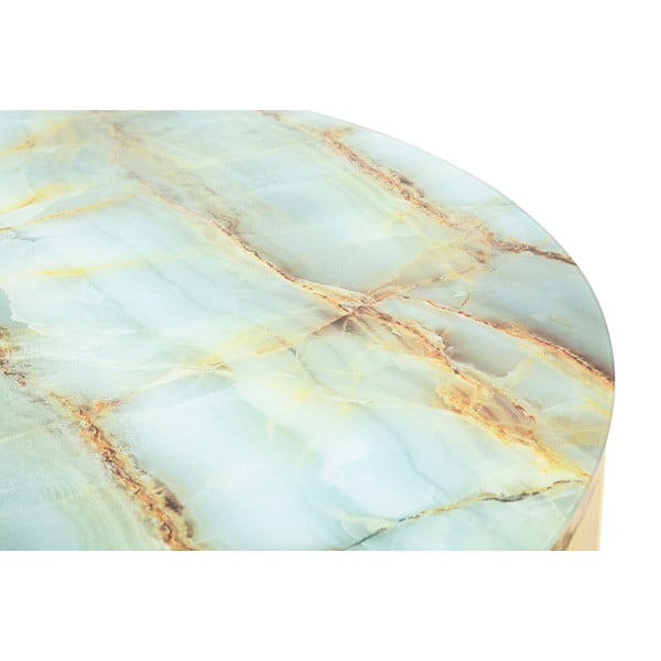 Balts un zelta krāsas žurnālgaldiņš Mauro Ferretti Sepa, ø 75 cm-image-4