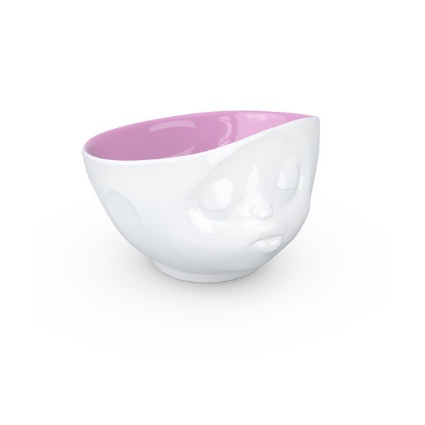 Balta un violeta porcelāna bļoda ar skūpstošu seju 58products-image-2