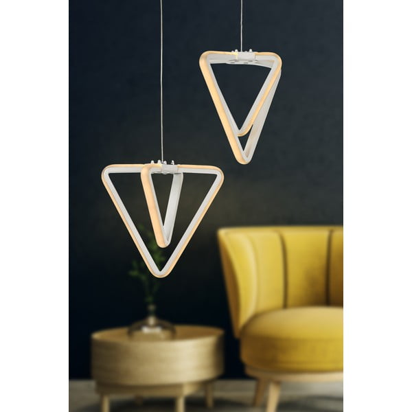 Balta metāla LED piekaramā lampa ø 20 cm Baris – Squid Lighting-image-1