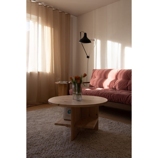 Apaļš žurnālgaldiņš dabīgā tonī Rondure – Karup Design-image-3