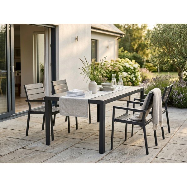 Melns dārza galds 8 personām Bonami Selection Viking, 90 x 205 cm, 90 x 205 cm-image-3
