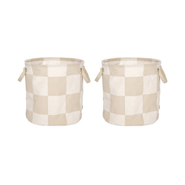 Tekstila uzglabāšanas grozi (2 gab.) ø 32x32 cm Chess – OYOY Living Design