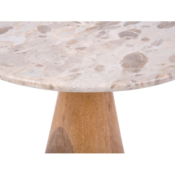 Apaļš sānu galdiņš ar marmora imitācijas galda virsmu ø 50 cm Force   – Leitmotiv-image-2