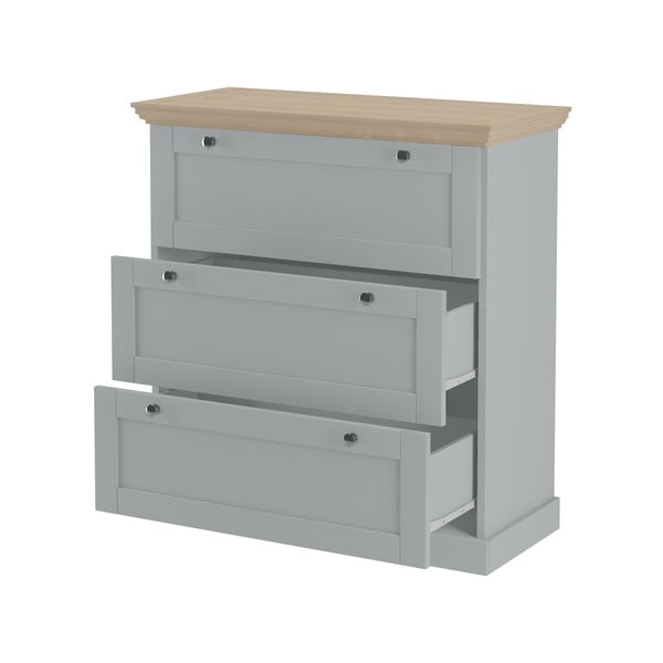 Pelēka augsta kumode 75x80 cm Binz – Støraa-image-2