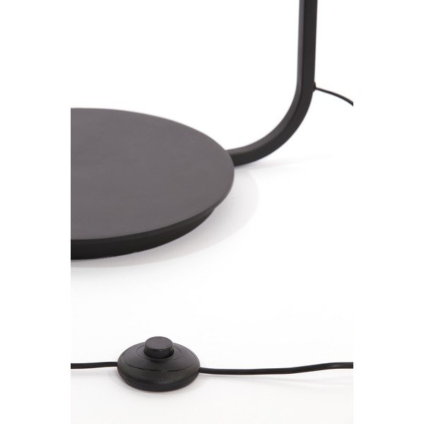 Matēti melna/dabīga toņa stāvlampa ar auduma abažūru (augstums 164 cm) Lyra – Light & Living-image-4