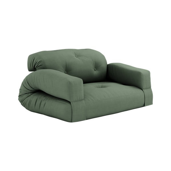 Zaļš izvelkamais dīvāns 140 cm Hippo – Karup Design