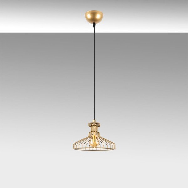 Zelta krāsas piekaramā lampa ar metāla abažūru ø 23 cm Events – Opviq lights-image-3