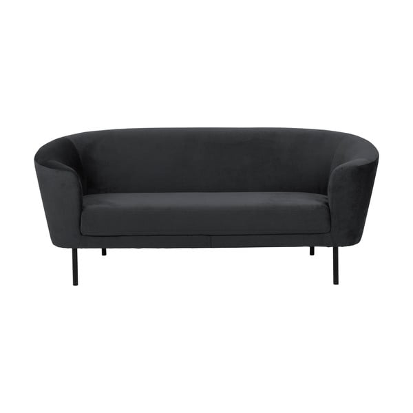 Antracīta pelēks samta dīvāns Actona Biloxi, 200 cm