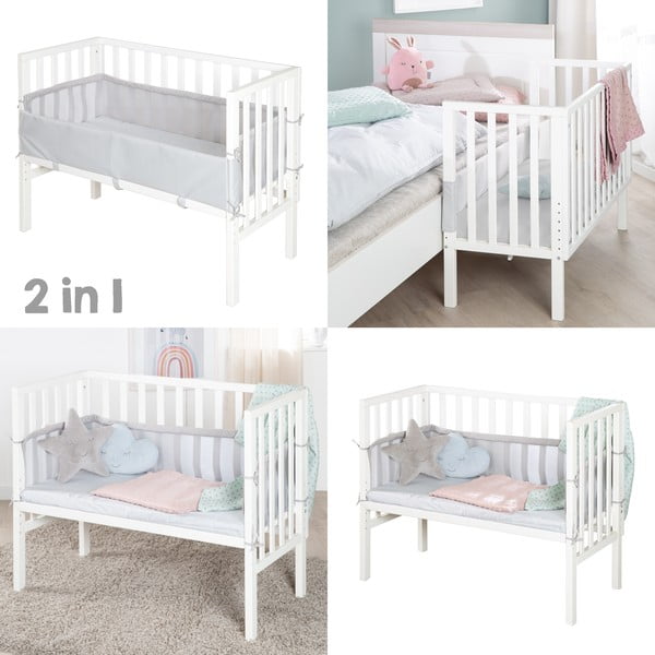 Balta bērnu gultiņa 90x45 cm – Roba-image-1