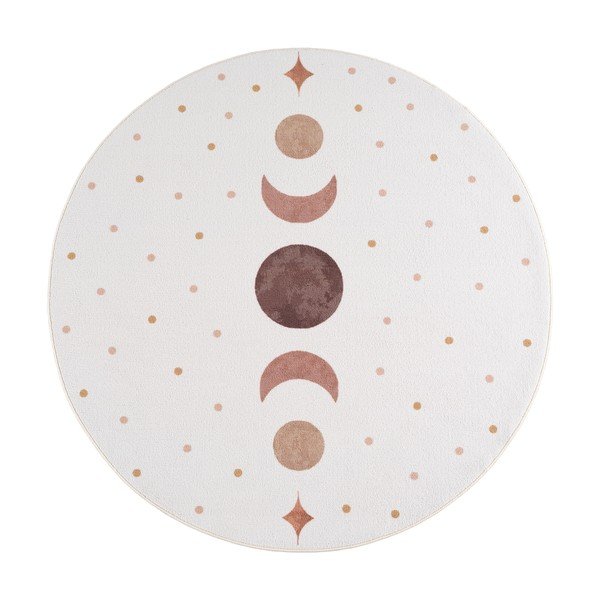 Krēmkrāsas mazgājams bērnu paklājs ø120 cm Coco 1136 – Ayyildiz Carpets