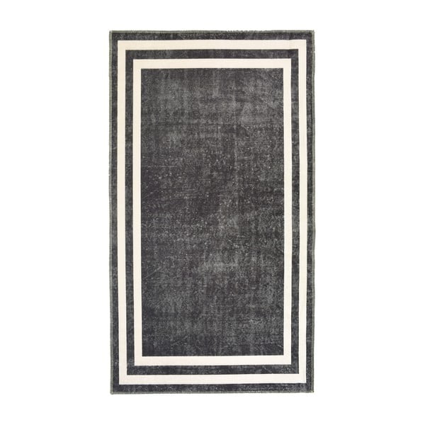 Balts/pelēks mazgājams paklājs 80x50 cm – Vitaus