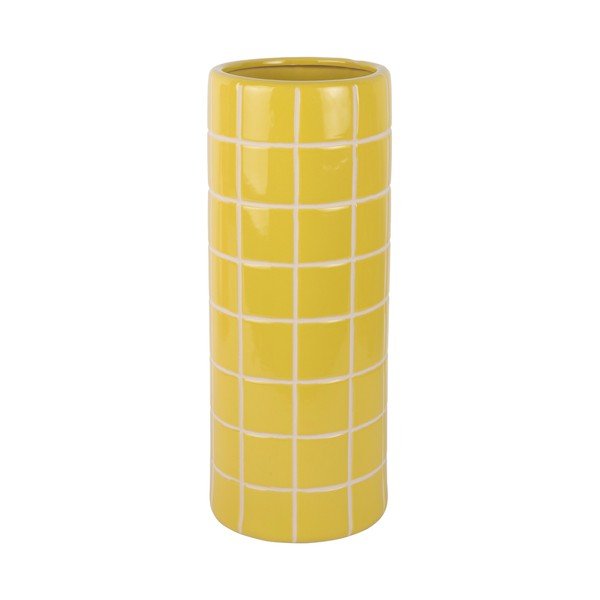Dzeltena keramikas vāze (augstums 40 cm) Retro Tiles – PT LIVING