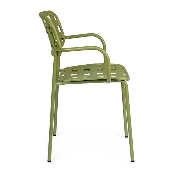 Zaļi metāla dārza krēsli (4 gab.) Clover – Bizzotto-image-2