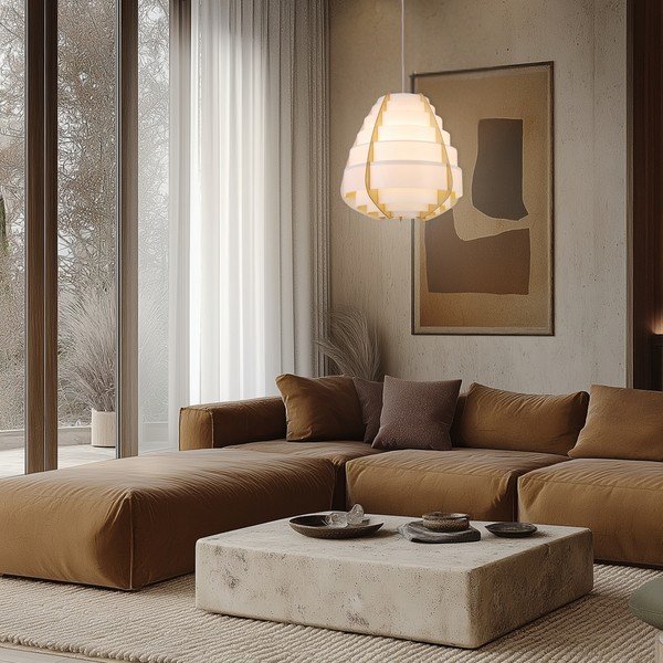 Balta piekaramā lampa Nagoja – Candellux Lighting-image-1