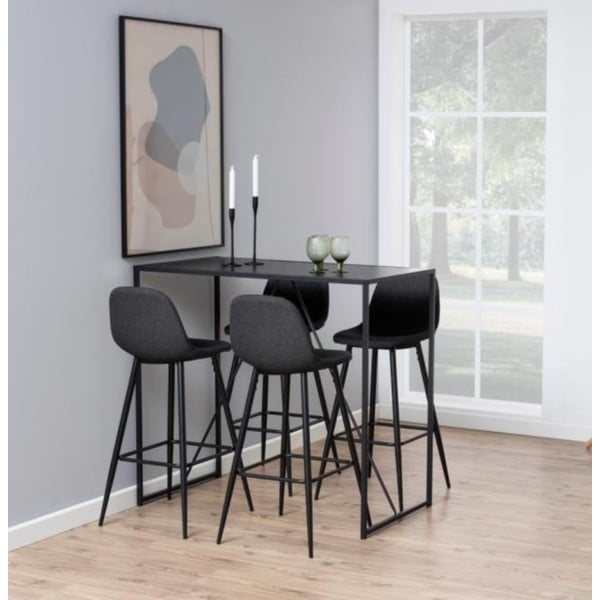 Melns/pelēks bāra krēsls 101 cm Wilma – Actona-image-1