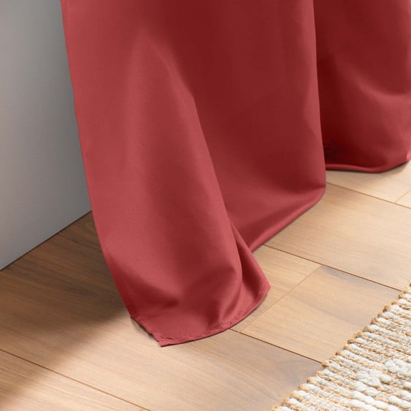 Sarkans mikrošķiedras aizkars 140x260 cm Absolu – douceur d'intérieur-image-3