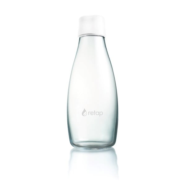 Balta stikla pudele ar mūža garantiju ReTap, 500 ml