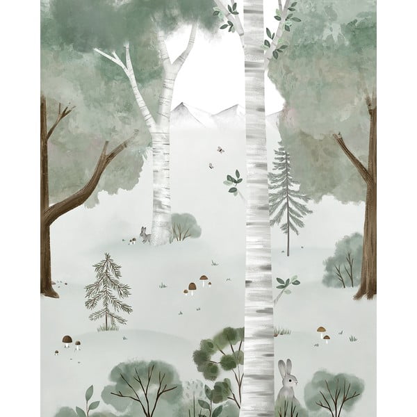 Bērnu tapetes 200 cm x 248 cm Birch Forest – Lilipinso