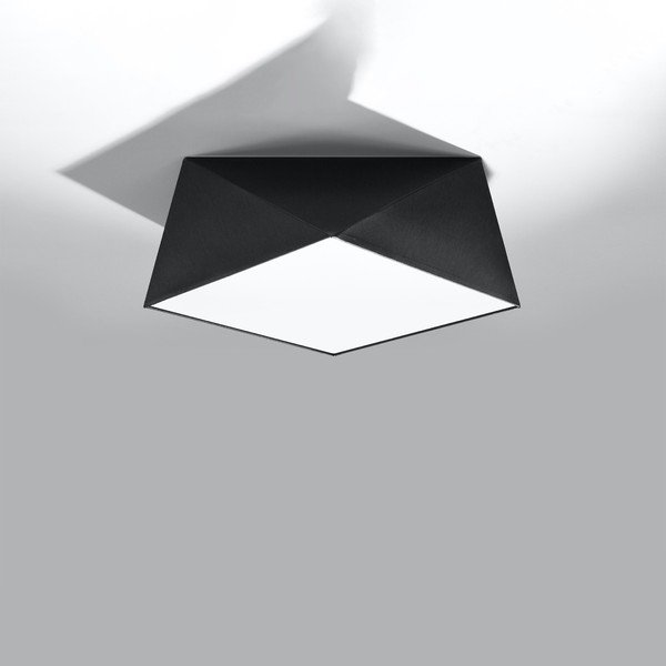 Melna griestu lampa 35x35 cm Koma – Sollux-image-2