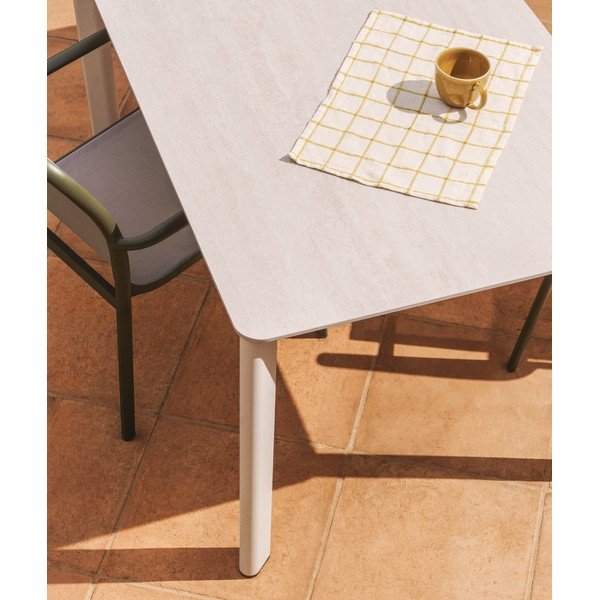 Dārza ēdamgalds ar akmens galda virsmu 80x140 cm Anafi – Kave Home-image-1
