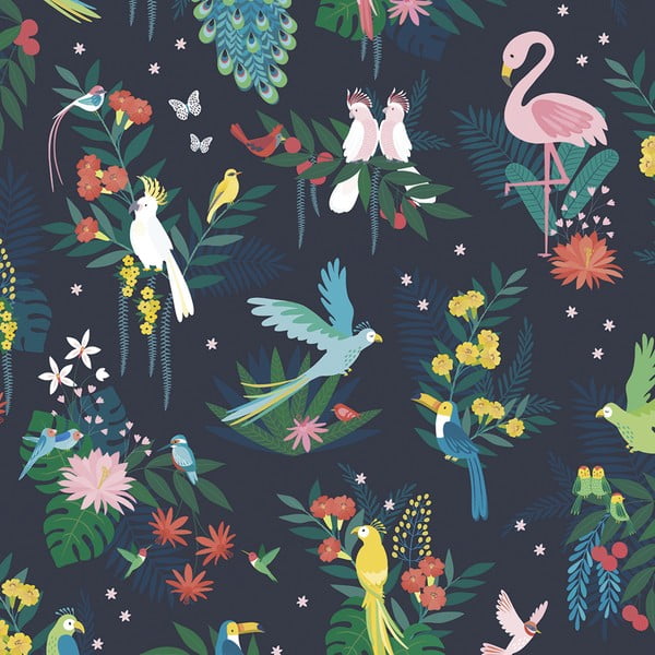 Bērnu tapetes 10 m x 50 cm Birds Carnival – Lilipinso