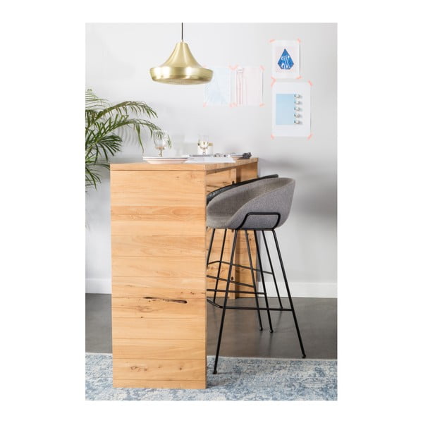 Pelēki polsterēti bāra krēsli (2 gab.) (sēdekļa augstums 65 cm) Feston – Zuiver-image-1