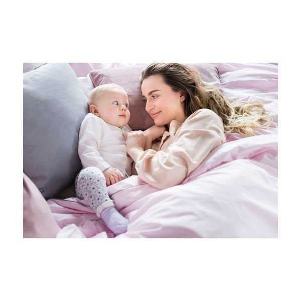 Rozā divguļamais/īpaši garš segas pārvalks no Ēģiptes kokvilnas 200x220 cm Peonia – WeLoveBeds-image-2