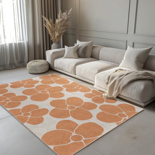 Oranžs mazgājams paklājs 60x100 cm Orange Meadow – Mila Home-image-1