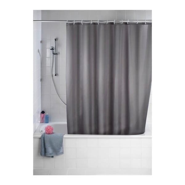 Pelēks dušas aizkars ar pretpelējuma apdari Wenko, 180 x 200 cm-image-1