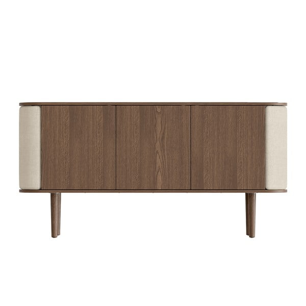 Brūna/bēša zema kumode ar ozolkoka imitāciju 150x75 cm Treasures – UMAGE-image-3