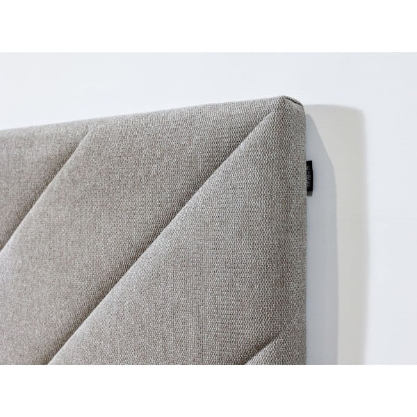 Bēša polsterēta divvietīga gulta ar redelēm 160x200 cm Romane – Bobochic Paris-image-3